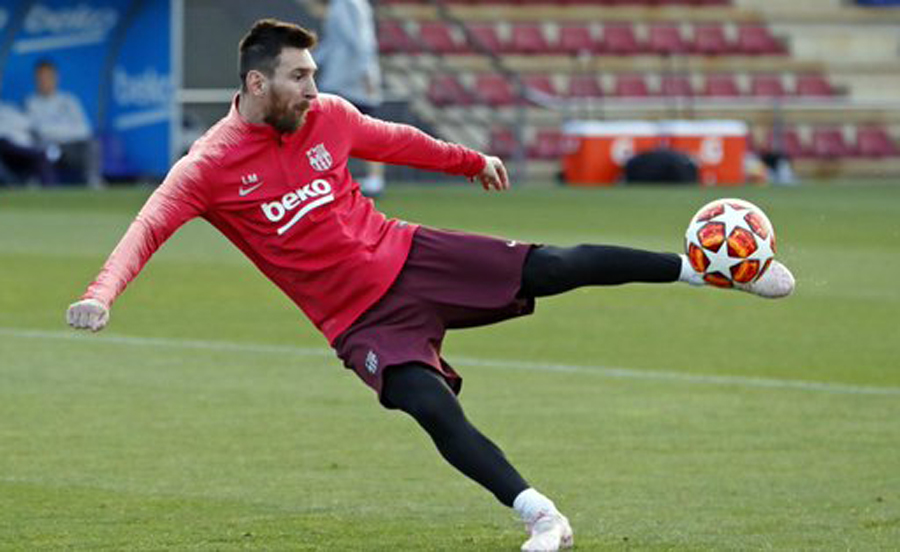 Messi berlatih menjelang due versus Liverpool, bisa disaksikan di Liga Champion Live Streaming