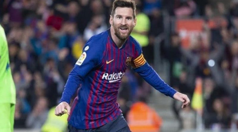 Pemain FC Barcelona Lionel Messi dengan gaya spontannya
