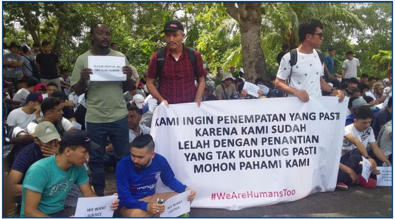 unjuk rasa pencari suaka di Indonesia