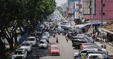 salah satu ruas jalan di kota pekanbaru