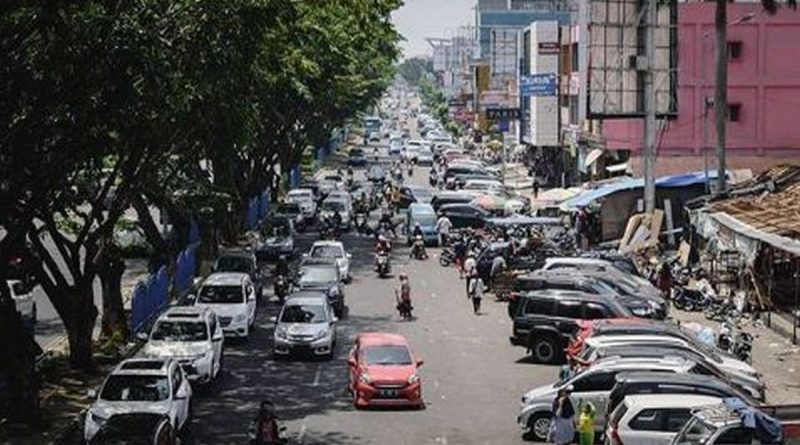 salah satu ruas jalan di kota pekanbaru