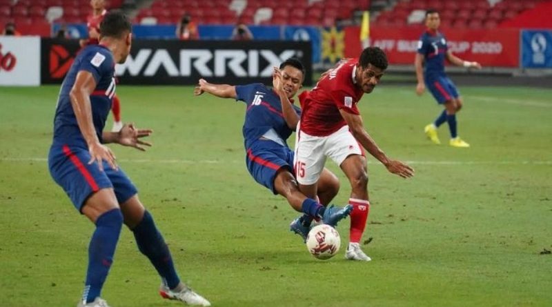 Ricky Kambuaya mencetak gol dari jarak jauh ke gawang Thailand