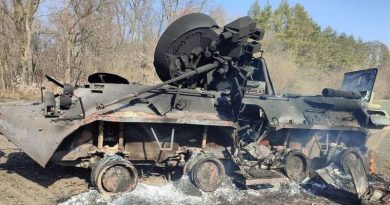 kendaraan tempur rusia terbakar