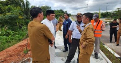 gubernur kepri tinjau pembangunan pedestrian bandara rhf