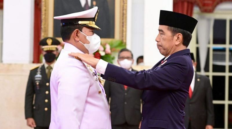 Presiden Joko Widodo melantik dan mengambil sumpah jabatan Laksamana TNI Yudo Margono sebagai Panglima Tentara Nasional Indonesia (TNI)