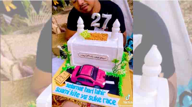 Istri Berikan Kue Ultah ke-27 untuk Suaminya Berbentuk Kuburan