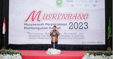 Hadiri Musrenbang Kabupaten Natuna Tahun 2023, Wakil Ketua I DPRD Natuna Sampaikan Pokok Pikiran DPRD