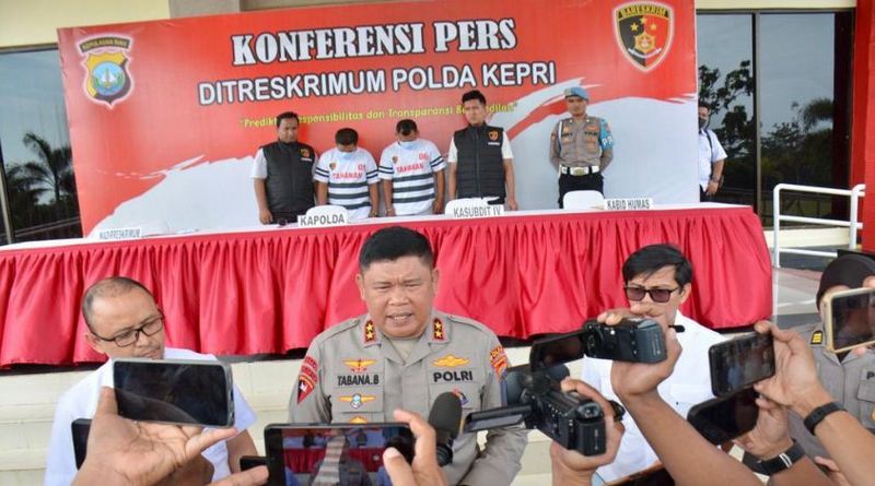 Kapolda Kepri Irjen Pol Drs Tabana Bangun MSi rilis perdagangan orang