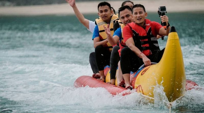 sadiaga uno coba banana boat di desa wisata kelawi lampung 676
