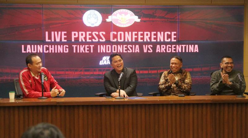 konferensai pers penjualan tiket laga timnas vs argentina 876y