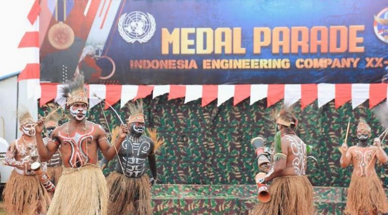 medal parade pasukan indonesia di kongo 7egfhhj